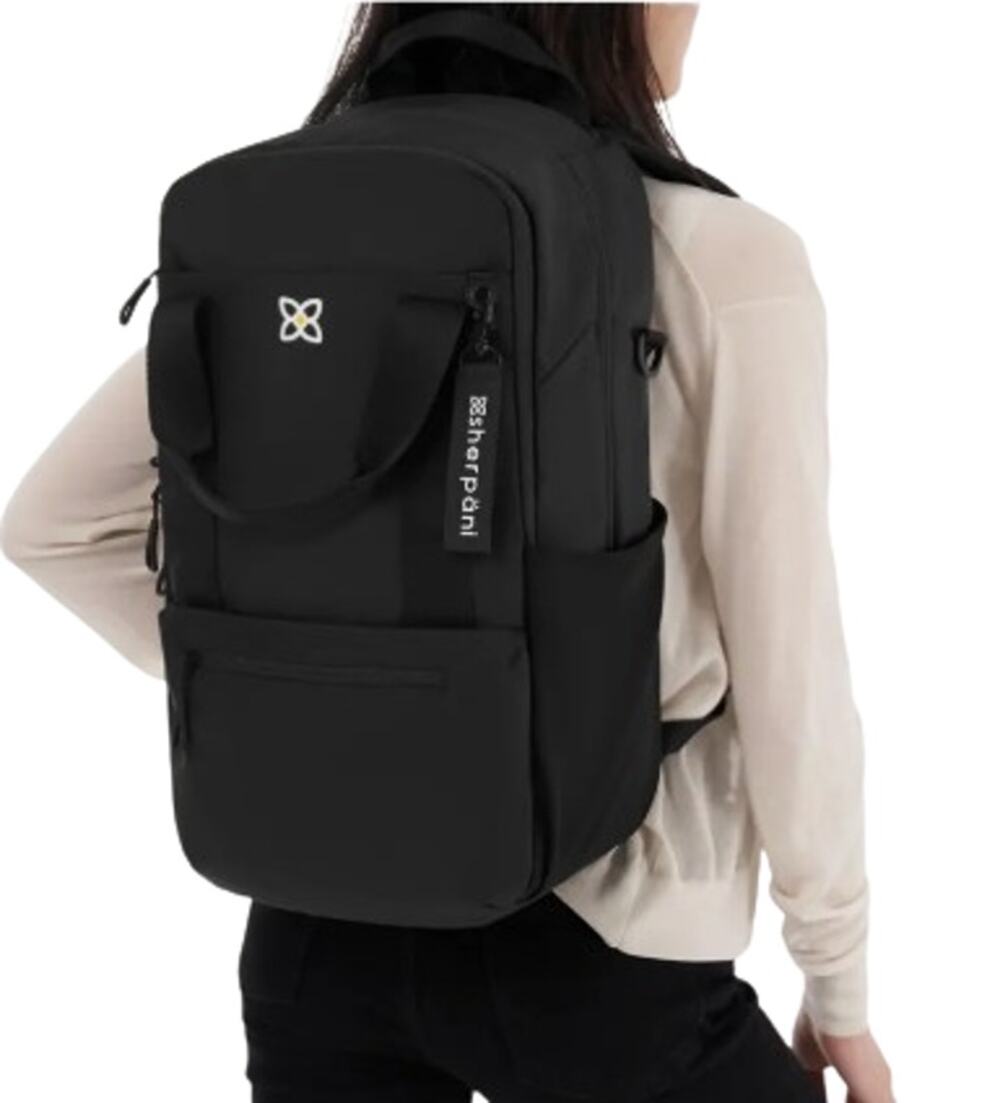 SHERPANI Camden Convertible 3 in 1 Tote Bag Travel Backpack One Size Black NWT